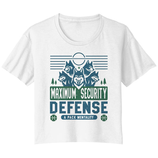 Maximum Security Defense Ladies Flowy Crop T-Shirt