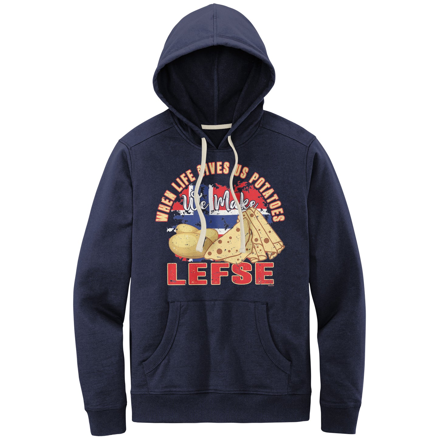 Potatoes into Lefse Minnesota Scandinavian Hoodie