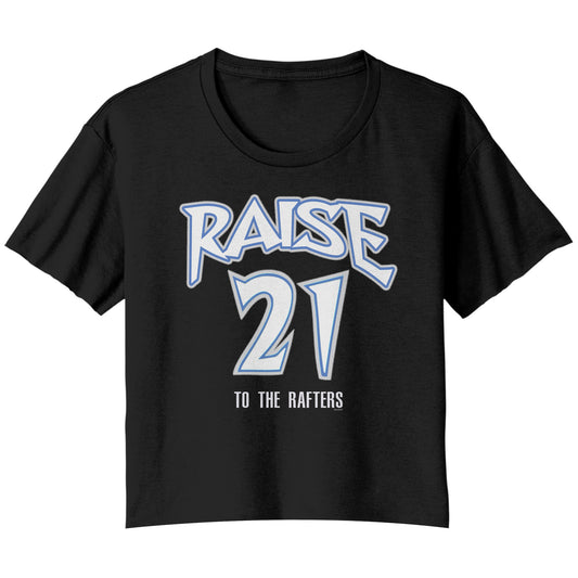 Raise 21 to the Rafters Ladies Flowy Crop T-Shirt