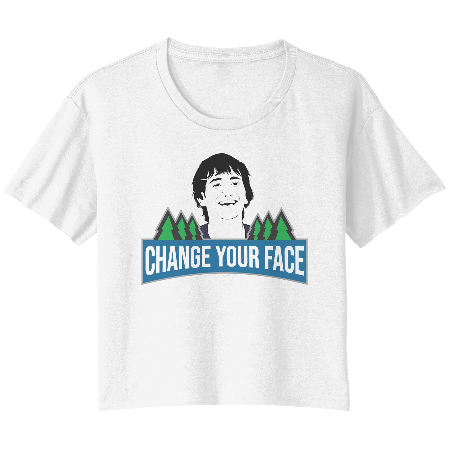 Ricky Rubio Change Your Face - Ladies Flowy Crop T-Shirt