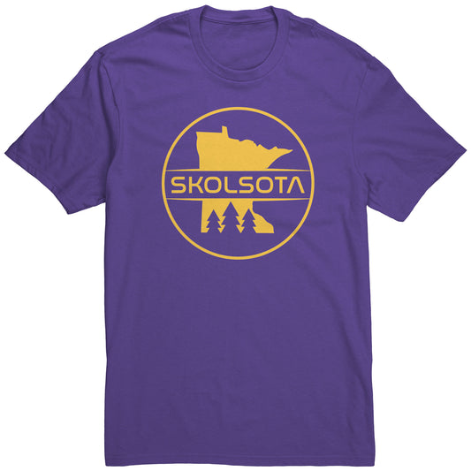 SKOLSOTA Purple and Gold Logo T-Shirt